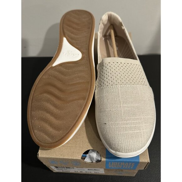 NIB Clarks Cloudsteppers Womens Breeze Vibe Natural Interest size 11 M - Picture 6 of 10